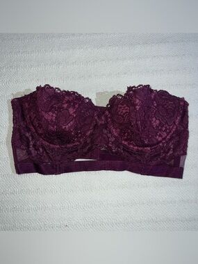 Victorias Secret Very Sexy Strapless Multi Way Bra Womens 34B Lacy Balconette